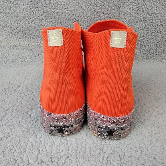 Converse Chuck 70 Renew Knit Orange‎ Recycled High Top Sneaker Mens 10 Womens 12 - Picture 6 of 11
